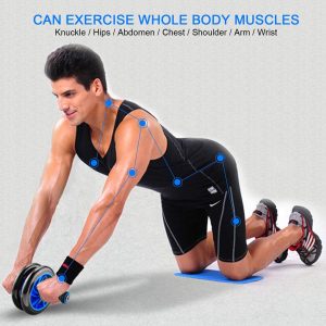 AB Roller Double Wheel With Knee Pad - Image 3