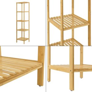 Bamboo Storage Shelf 5-Tier 140 x 30 x 40cm - Image 9