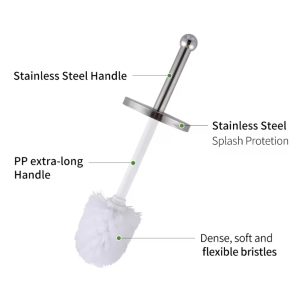 Stainless Steel Toilet Brush & Holder Set - Image 5