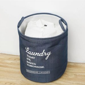 Thick PEVA Collapsible Laundry Basket Storage Bag - Image 4