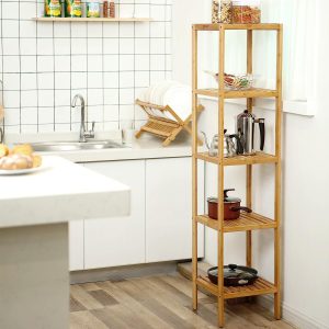 Bamboo Storage Shelf 5-Tier 140 x 30 x 40cm - Image 11