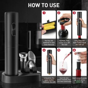 KLT Electric Wine Bottle Openers Set KB1-602201 - Image 3