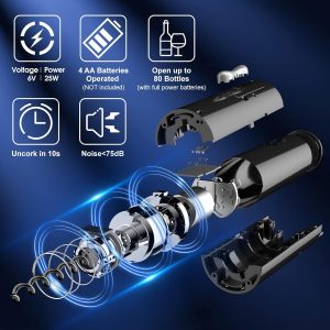 KLT Stainless Electric Wine Opener Set KB1-601807A - Image 4