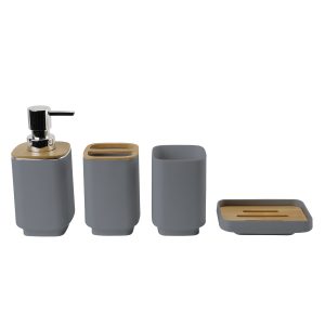 sanitary 4-pieces Bath Set With Bamboo Lid - Image 7