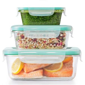 3-Pieces Rectangular Glass Food Storage Containers 370/640/1040ml - Image 2