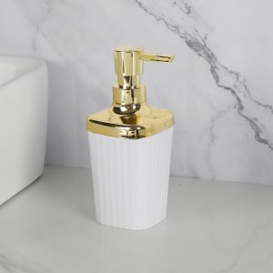 Luxurious 6-Pieces Bathroom Accessories Set With Gold Accents - Image 6