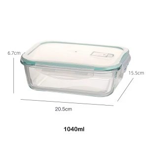 3-Pieces Rectangular Glass Food Storage Containers 370/640/1040ml - Image 10