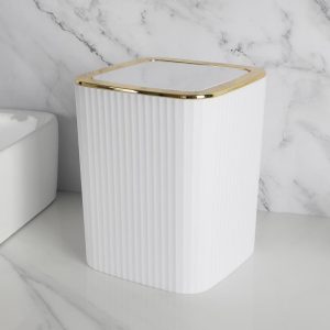 Luxurious 6-Pieces Bathroom Accessories Set With Gold Accents - Image 4