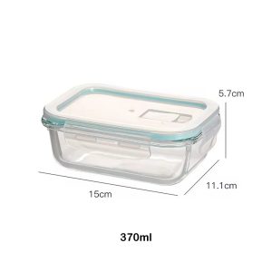 3-Pieces Rectangular Glass Food Storage Containers 370/640/1040ml - Image 8