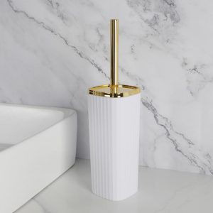 Luxurious 6-Pieces Bathroom Accessories Set With Gold Accents - Image 5
