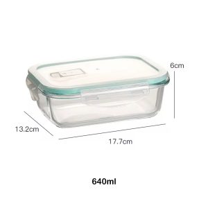 3-Pieces Rectangular Glass Food Storage Containers 370/640/1040ml - Image 9