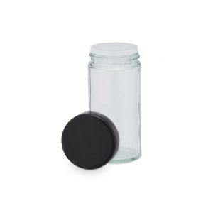 16-JARS 100ML Stainless Steel Rotating Seasoning Spice Jar Set Black - Image 6