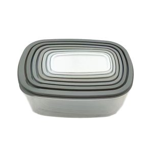 7-Pieces Food Storage Containers with Lids, Easy-Find Nesting Plastic Containers - Image 9