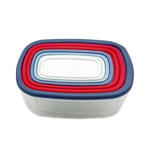 7-Pieces Food Storage Containers with Lids, Easy-Find Nesting Plastic Containers - Image 10