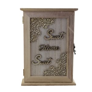 Vintage Home Wooden Wall Hanging Key Box - Image 3