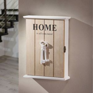 Vintage Home Wooden Wall Hanging Key Box - Image 4