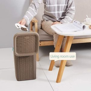 Trash Can Rattan Pedal Trash Can 8.5L/22L - Image 3