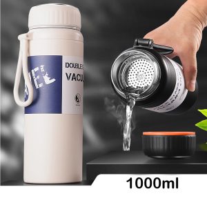 1000ml Thermos Bottles Stainless Steel Leak-Proof Hot Water Bottle for Hot and Cold Drinks - Image 8