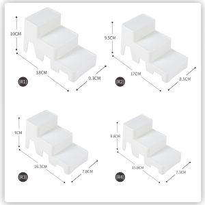 4-Pieces Cabinet Storage Rack 3-Tiers - Image 3