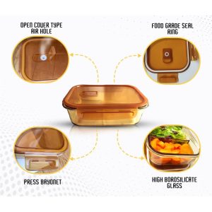 1-Piece Rectangular Glass Food Storage Containers - Image 5