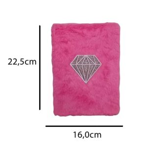Notebook with Lined Notepad A5 Plush Cover Cuteness 80 Sheets - Image 4