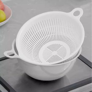 2 in 1 Kitchen Colander Set with Bowl Strainer - Image 8