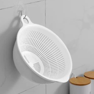2 in 1 Kitchen Colander Set with Bowl Strainer - Image 7