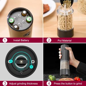 KLT Electric Salt and Pepper Grinder - Image 4