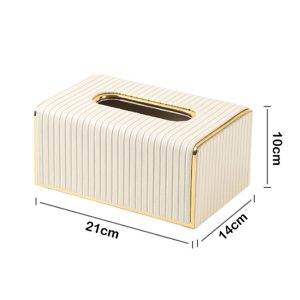 Pu Leather Unique Design Tissue Box Cover (10X14X21)CM - Image 5
