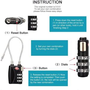 TSA Cable Lock For Luggage & Locker - Image 3