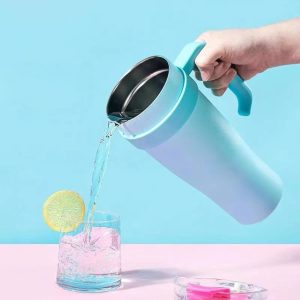 Double Wall 1200ml Vacuum Insulated Tumbler with Handle and Stainless Straw - Image 8