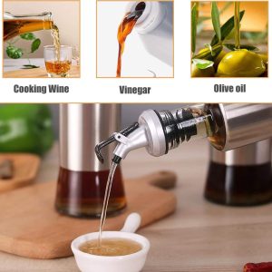 Heavy-duty Oil & Vinegar Glass with Stainless Steel Bottle - Image 3