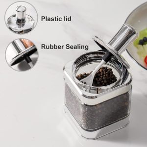 2-Pieces Transparent Glass Jar with Spoon - Image 3