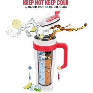 Double Wall 1200ml Vacuum Insulated Tumbler with Handle and Stainless Straw - Image 3