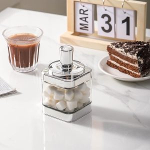 2-Pieces Transparent Glass Jar with Spoon - Image 6