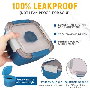 Bento Lunch Box 1200ml ,3-Compartment - Image 6