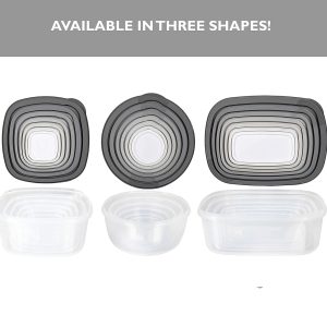 7-Pieces Food Storage Containers with Lids, Easy-Find Nesting Plastic Containers - Image 6