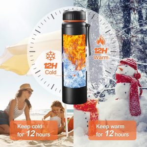 1000ml Thermos Bottles Stainless Steel Leak-Proof Hot Water Bottle for Hot and Cold Drinks - Image 2