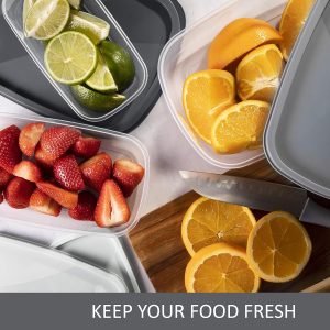 7-Pieces Food Storage Containers with Lids, Easy-Find Nesting Plastic Containers - Image 4