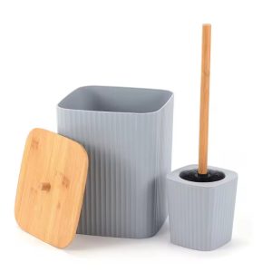 Luxurious 6-Pieces Bamboo Cover Bathroom Accessories Set - Image 7