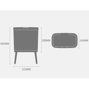 15 Litres Dustbin with Press Top Lid - Image 9