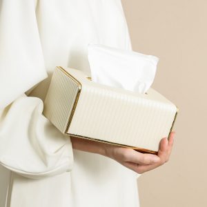 Pu Leather Unique Design Tissue Box Cover (10X14X21)CM - Image 4