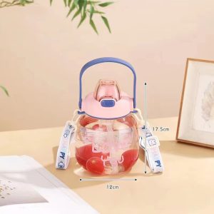 School Water Bottle with Straw & Strip 1100ml - Image 5
