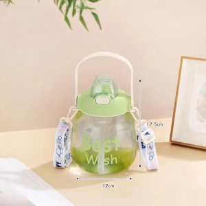 School Water Bottle with Straw & Strip 1100ml - Image 6