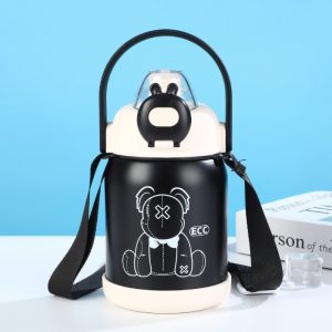 Stainless Steel Thermal School Water Bottle With Straw 750ml - Image 7