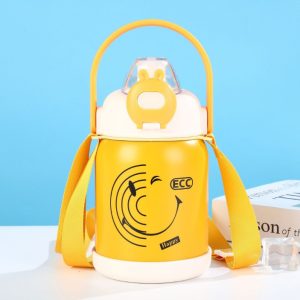 Stainless Steel Thermal School Water Bottle With Straw 750ml - Image 8