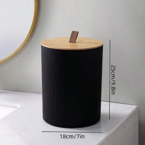 Luxurious 6-Pieces Bamboo Cover Bathroom Accessories Set - Image 4
