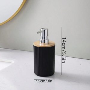 Luxurious 6-Pieces Bamboo Cover Bathroom Accessories Set - Image 6