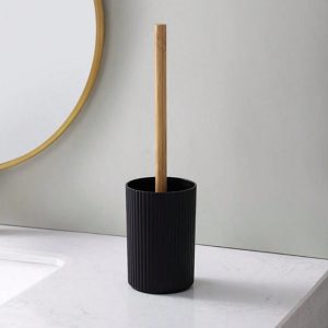 Luxurious 6-Pieces Bamboo Cover Bathroom Accessories Set - Image 5