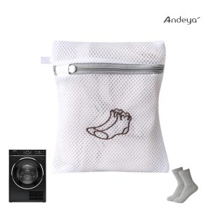 Andeya Socks Laundry Zipper Mesh Pouch Washing Bag
